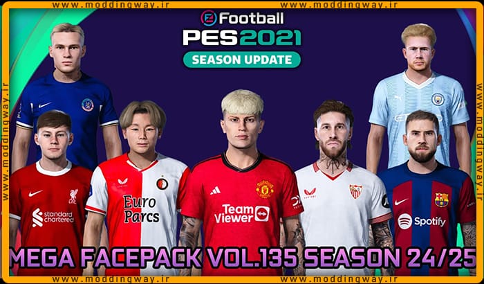 فیس پک new season 23/24 v135 برای PES 2021