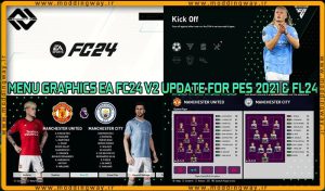 منو گرافیکی EA FC24 برای PES 2021