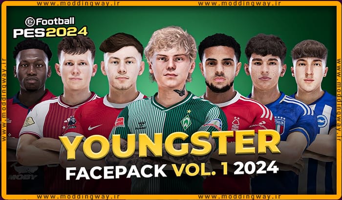 فیس پک Youngster Facepack 2024 v1 برای PES 2021