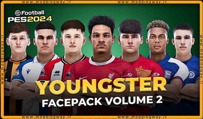 فیس پک Youngster Facepack 2024 v2 برای PES 2021