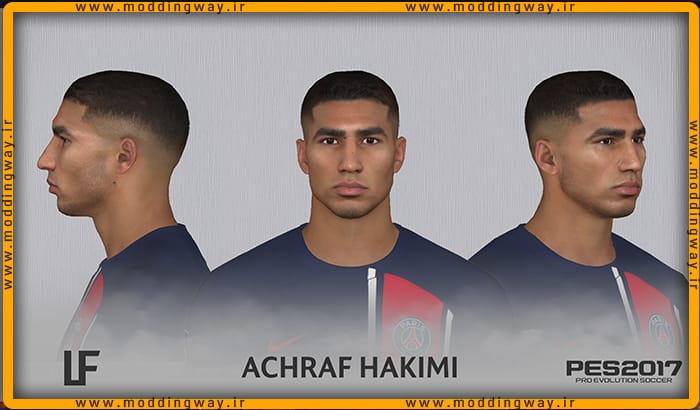 فیس Achraf Hakimi برای PES 2017 - آپدیت 22 اسفند 1402