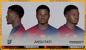 فیس Ansu Fati برای PES 2017