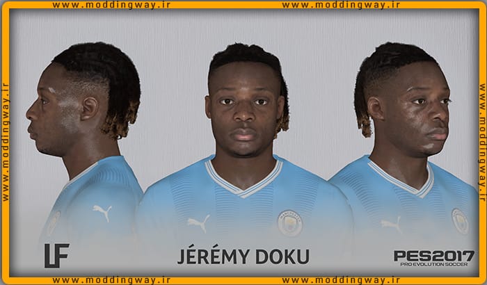 فیس Jeremy Doku برای PES 2017 - آپدیت 2 فروردین 1403