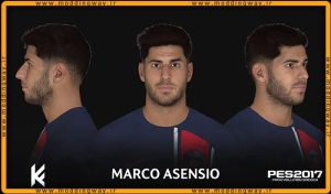 فیس Marco Asensio برای PES 2017 - آپدیت 8 فروردین 1403