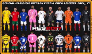 کیت پک Euro 2024 & Copa America 2024 v2 برای PES 2017