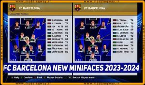 مینی فیس پک FC Barcelona 2024 برای PES 2017