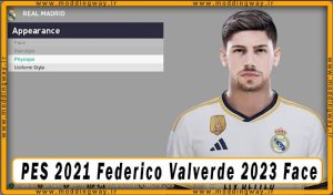 فیس Federico Valverde برای PES 2021 - آپدیت 24 اسفند 1402