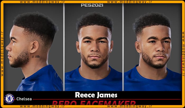 فیس Reece James برای PES 2021 - آپدیت 16 اسفند 1402