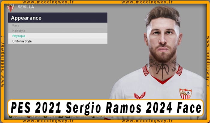 فیس Sergio Ramos برای PES 2021 - آپدیت 25 اسفند 1402