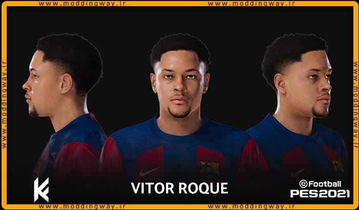 فیس Vitor Roque برای PES 2021 - آپدیت 4 فروردین 1403
