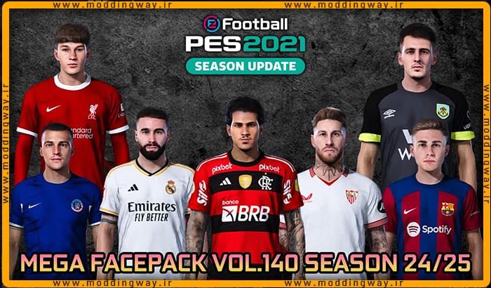 فیس پک new season 23/24 v140 برای PES 2021