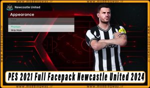 فیس پک Newcastle United 2024 برای PES 2021