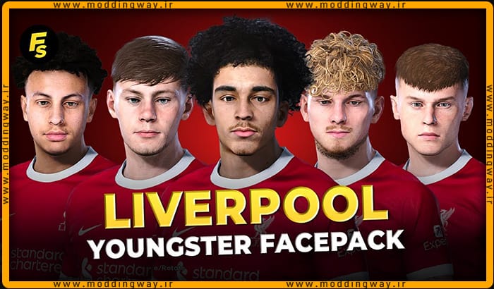 فیس پک Liverpool Youngster برای PES 2021