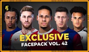 فیس پک New Facepack V42 Season 2023/24 برای PES 2021