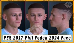 فیس Phil Foden برای PES 2017 - آپدیت 5 اردیبهشت 1403