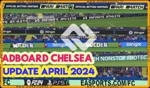 پک ادبورد Chelsea Animated 23/24 برای PES 2021