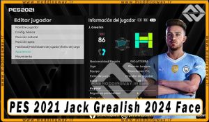 فیس Jack Grealish برای PES 2021 - آپدیت 3 اردیبهشت 1403