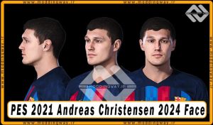 فیس Andreas Christensen برای PES 2021 - آپدیت 31 فروردین 1403