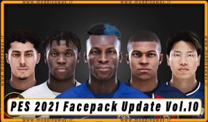 فیس پک Facepack Update Vol.10 برای PES 2021