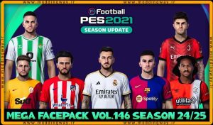 فیس پک new season 23/24 v146 برای PES 2021