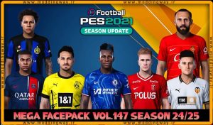 فیس پک new season 23/24 v147 برای PES 2021