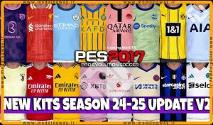 کیت پک New Season Kits Update V2 برای PES 2017