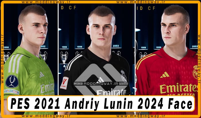 فیس Andriy Lunin برای PES 2021 - آپدیت 18 اردیبهشت 1403