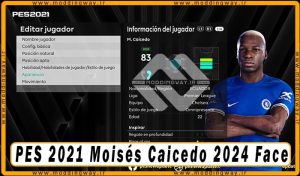 فیس Moisés Caicedo برای PES 2021