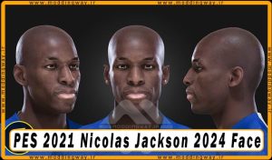 فیس Nicolas Jackson برای PES 2021 - آپدیت 16 اردیبهشت 1403