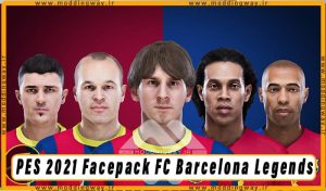 فیس پک FC Barcelona Legends برای PES 2021