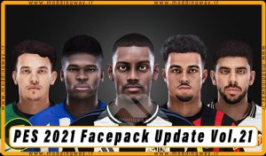 فیس پک Facepack Update Vol.21 برای PES 2021