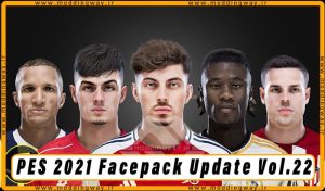 فیس پک Facepack Update Vol.22 برای PES 2021
