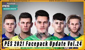 فیس پک Facepack Update Vol.24 برای PES 2021
