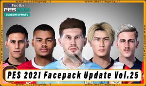 فیس پک Facepack Update Vol.25 برای PES 2021