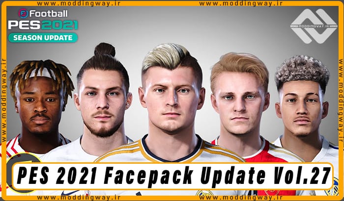 فیس پک Facepack Update Vol.27 برای PES 2021