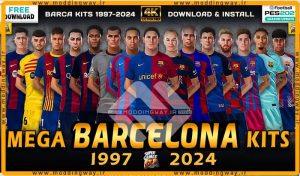 کیت پک FC Barcelona 1997-2024 برای PES 2021
