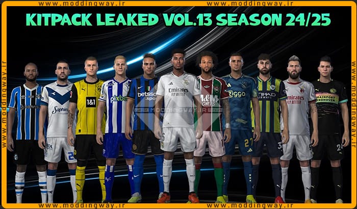کیت پک Leaked & Official 2024 v13 برای PES 2021