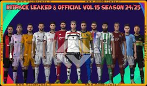 کیت پک Leaked & Official 2024 v15 برای PES 2021