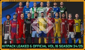 کیت پک Leaked & Official 2024 v16 برای PES 2021