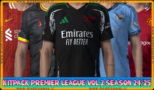 کیت پک Premier League 2024/25 v2 برای PES 2021