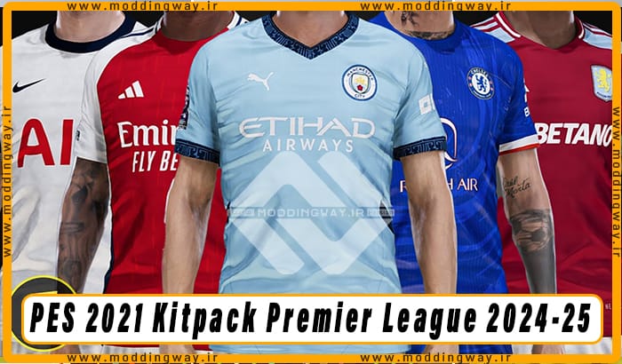 کیت پک Premier League 2024/25 برای PES 2021