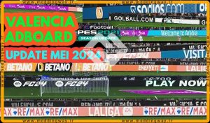 پک ادبورد Valencia CF Animated 23/24 برای PES 2021