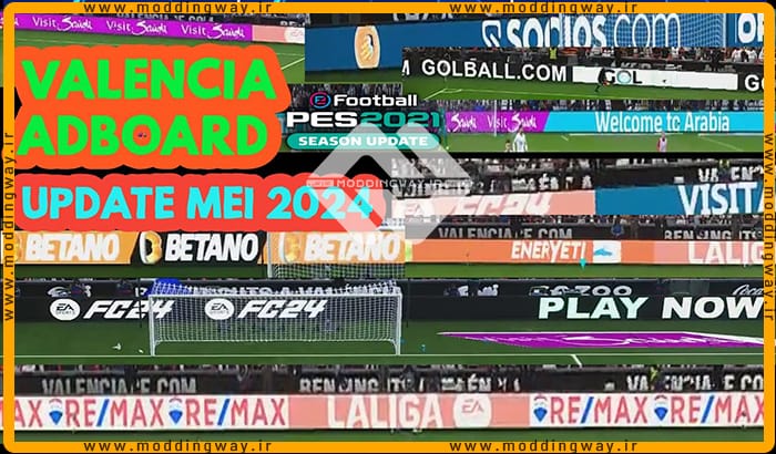 پک ادبورد Valencia CF Animated 23/24 برای PES 2021