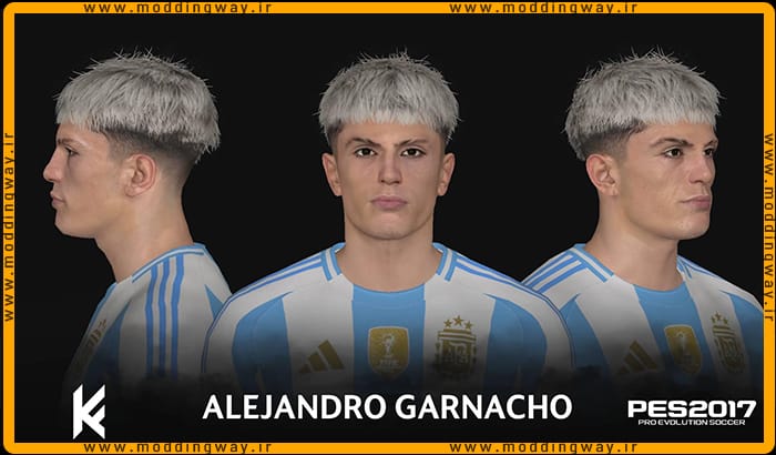 فیس Alejandro Garnacho برای PES 2017 - آپدیت 30 خرداد 1403