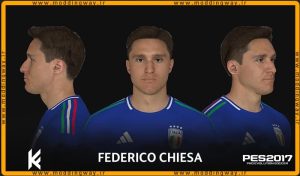 فیس Federico Chiesa برای PES 2017 - آپدیت 28 خرداد 1403