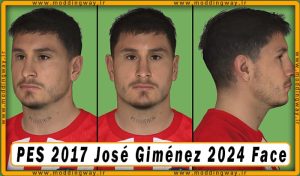 فیس José Giménez برای PES 2017 - آپدیت 29 خرداد 1403