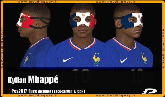 فیس Kylian Mbappé With Mask برای PES 2017