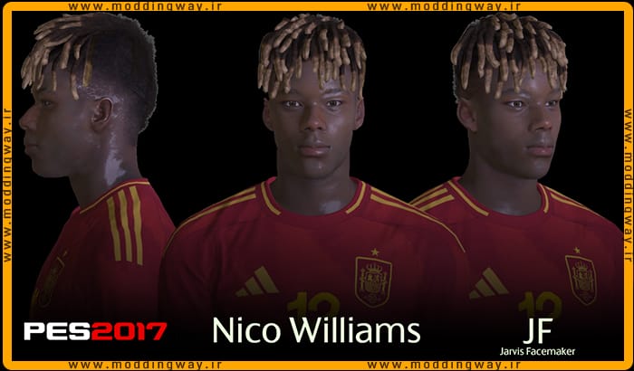 فیس Nico Williams برای PES 2017 - آپدیت 9 تیر 1403