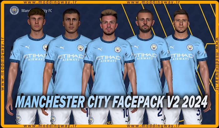 فیس پک Manchester City 2024 برای PES 2017 