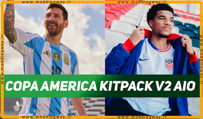 کیت پک Copa America 2024 v2 برای PES 2017
